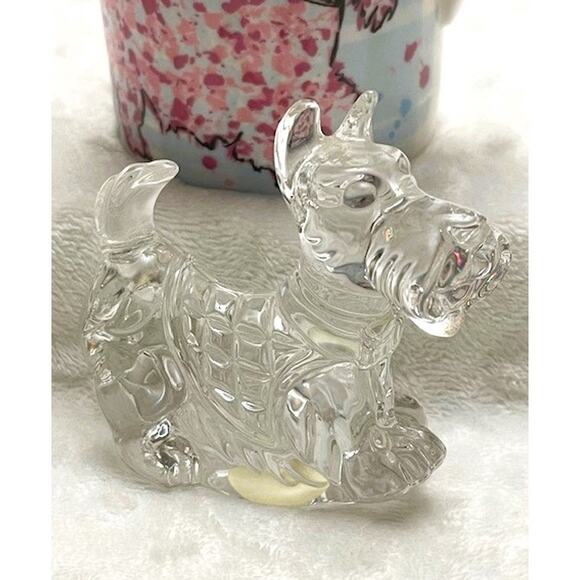 "Scottie" Lover's Pair-Scott Inness 12oz Mug, Princess House Crystal Scottie - Picture 4 of 7